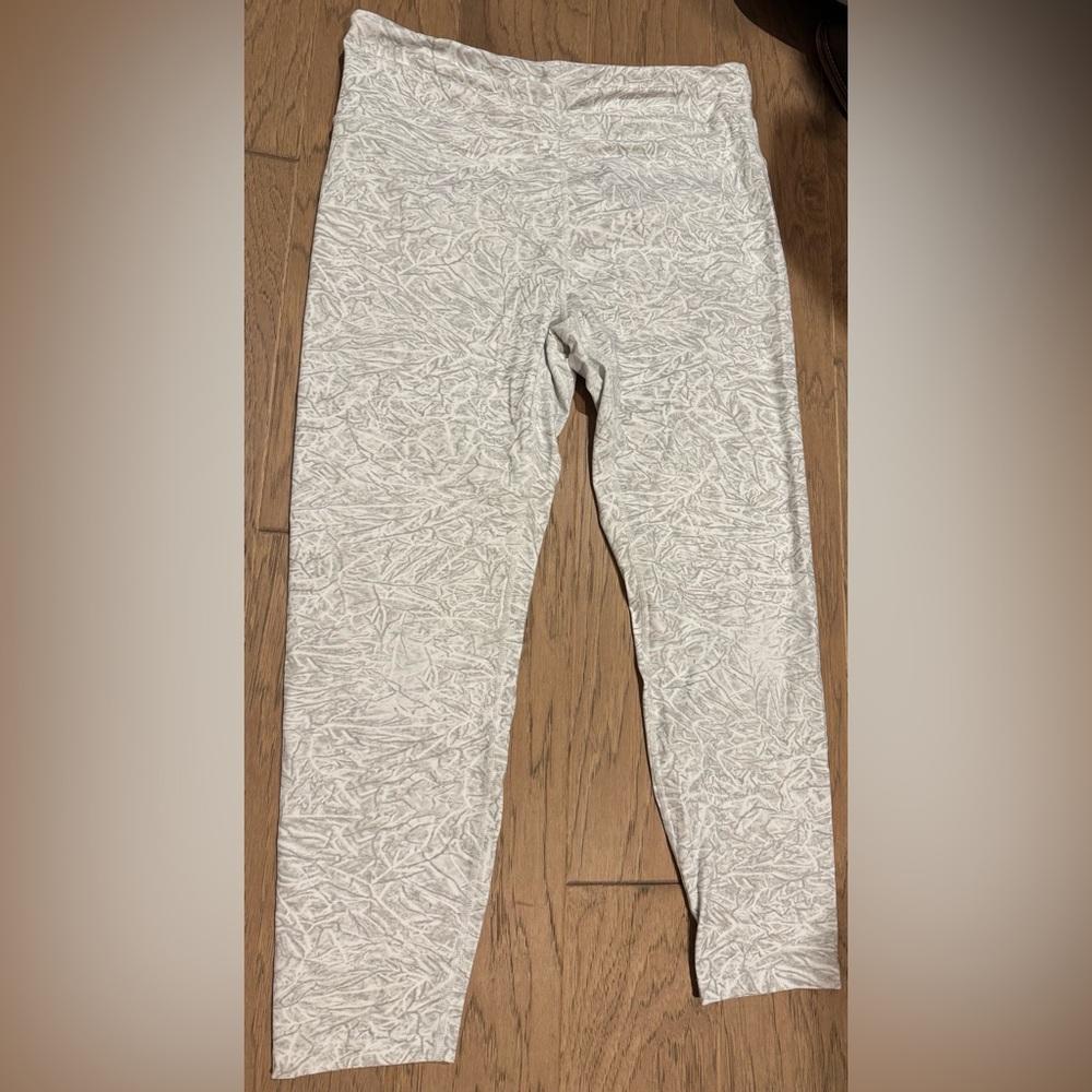 Women's White/Gray Leggings